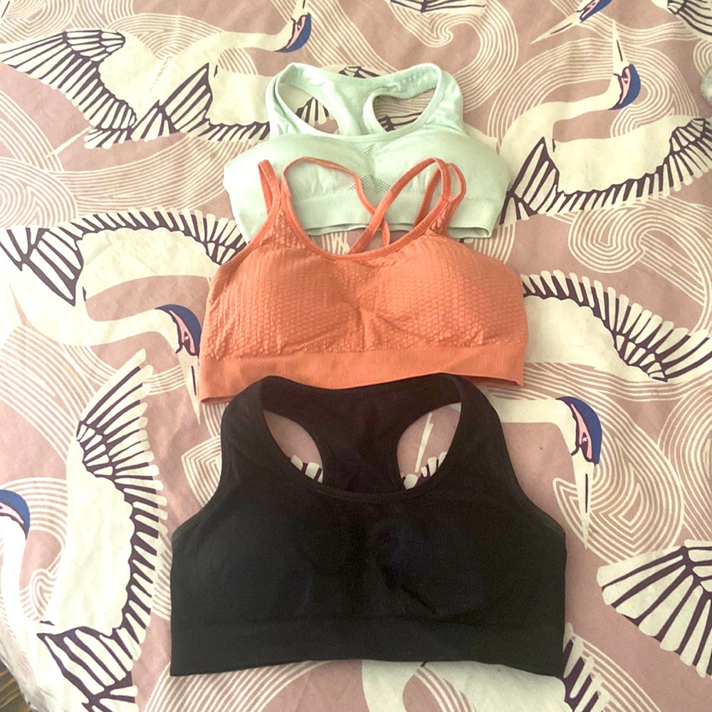 Zella XS Sports Bras - Black and Mint